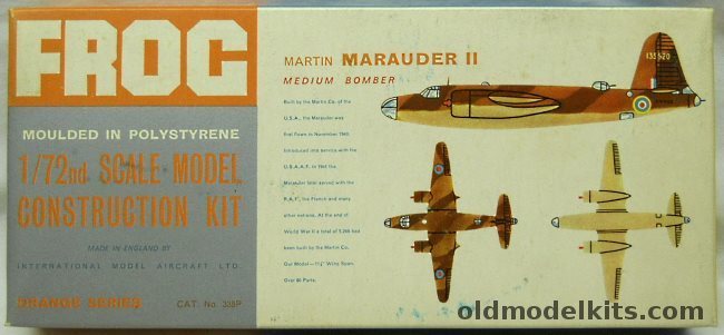 Frog 1/72 Martin Marauder II (B-26C) - Orange Series, 338P plastic model kit